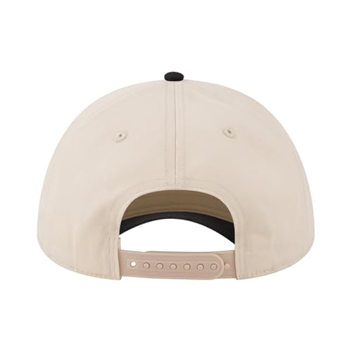TOPTIE 5 Panel Trucker Hat Snapback Adjustable Cotton Sun Cap for Men - color: Black Beige