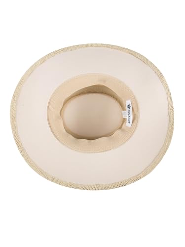 Dockers Men's Straw Fedora and Panama Hat - color: Tan/Navy, size: Large-X-Large