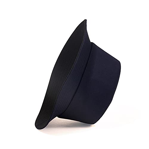 Quanhaigou Bucket Hats Unisex Summer Travel Beach Fisherman Cap for Men Women Teens - color: Plain Navy Blue Black