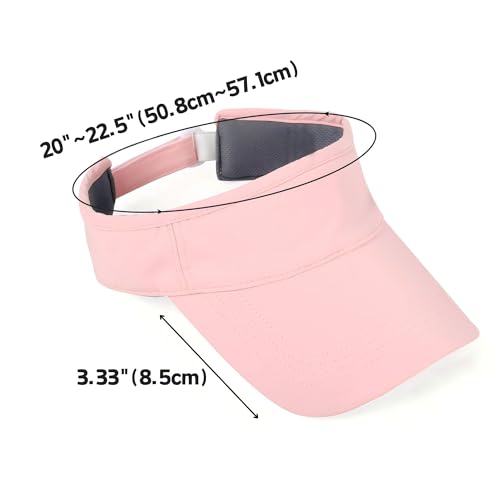 Sun Visor Hats for Women Athletic Visors for Running Tennis Golf Sports - color: Pink