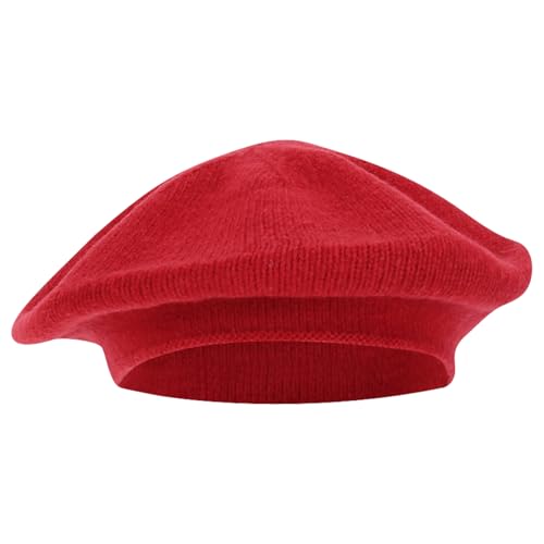 Armycrew Premium Wool Modern Stylish Beret Hat - color: Wine Red