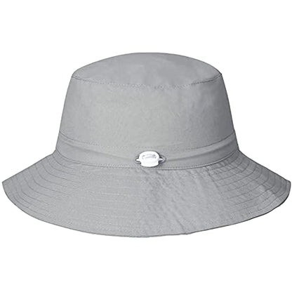 55cube Baby & Toddler Sun Hat UPF 50+ Bucket Hat with Chin Strap - color: 1pack Grey, size: 0-6 Months