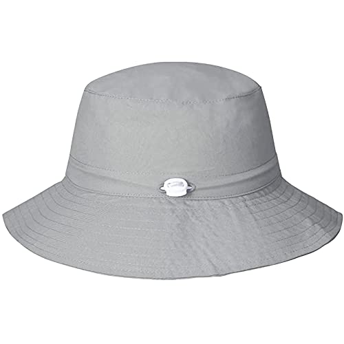 55cube Baby & Toddler Sun Hat UPF 50+ Bucket Hat with Chin Strap - color: 1pack Grey, size: 2-5T