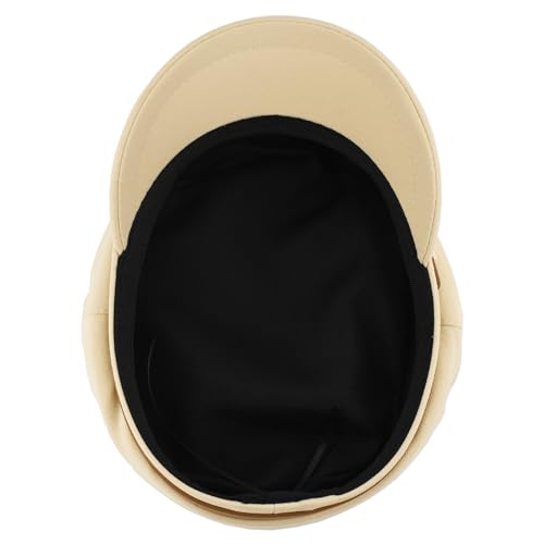 Womens Newsboy Cap French Fashion Hats Summer Cabbie Baker Boy Hat for Fall Beret Cap - color: T1-flat-beige