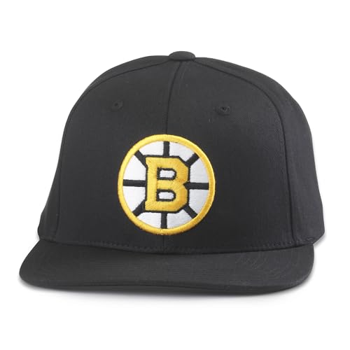 AMERICAN NEEDLE Officially Licensed NHL National Hockey League Archive 400 Adjustable Snapback Baseball Hat - color: Black (Boston Bruins)