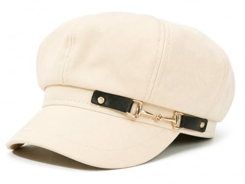 Beret Hat for Women Newsboy Hat Baker Boy Cap y2k Hat - color: Beige