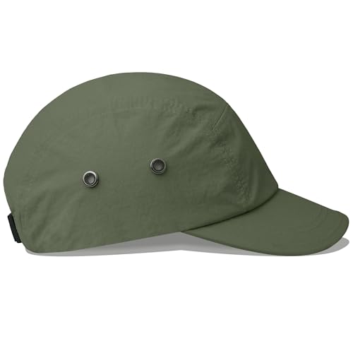 Clakllie Quick Dry Short Brim Cap for Men Lightweight 6 Panel Baseball Cap Golf Dad Hats Women's Running Trucker Hat - color: Bssd2547-green