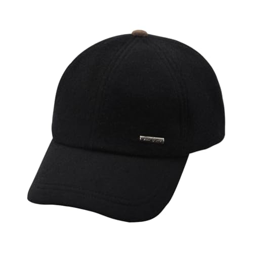 Fits Y'all Wool Classic Baseball Cap with Pigskin Leather: Adjustable Relaxed Fit for Men, Women and All Genders - color: Soot Black