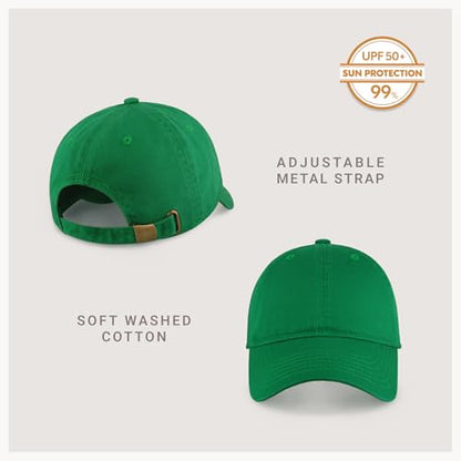 CHOK.LIDS Everyday Premium Cotton Dad Hat Adjustable Baseball Cap Unisex - color: Kelly Green