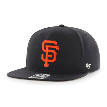 47 MLB Sure Shot Captain Hat Adjustable Structured 6-Panel Snapback Hat Cap, Adult One Size Fits All - color: San Francisco Giants