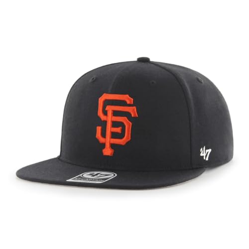 47 MLB Sure Shot Captain Hat Adjustable Structured 6-Panel Snapback Hat Cap, Adult One Size Fits All - color: San Francisco Giants