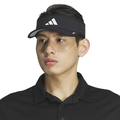 adidas Men's Superlite Visor - color: Black/White/3