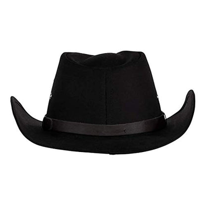Outback Trading Company Men's 14716 Badlands UPF 50 Waterproof Breathable Western Cowboy Cotton Oilskin Hat - color: Black, size: Medium