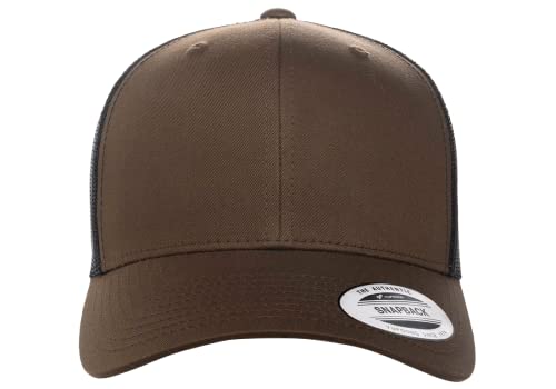 L2K Classics Plain Trucker Mesh Cap Baseball Cap - Mens Hats Trucker Hats for Men - color: Coyote/Brown