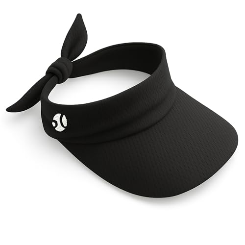 Women’s Adjustable Sports Visor – UV Protection, Lightweight for Golf, Tennis & Running, One Size, Standard - color: Negro 2, size: One Size