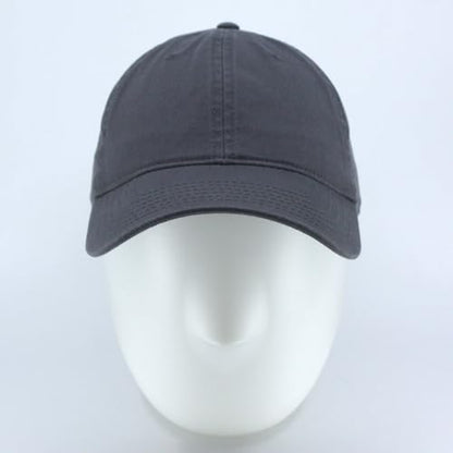 Classic Blank Dad Hat Cotton Adjustable Strap Baseball Cap - color: Charcoal Gray