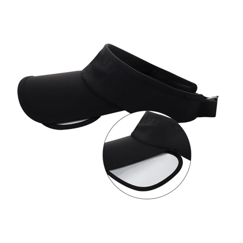 Summer Sun Visor Hat with Retractable Brim, Sun Golf Visor Hats Beach Hats for Men Women - color: Black-1