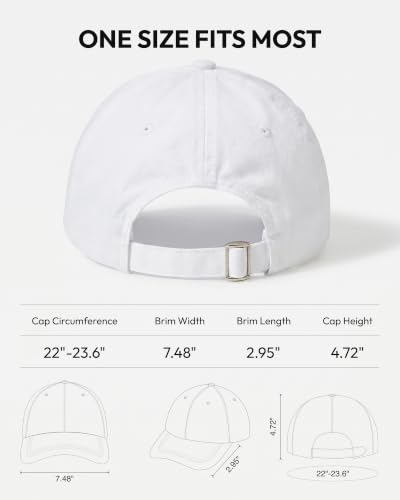 Jeasona UPF 50+ UV Protection Running Hat for Women, Lightweight Quick Dry Packable Sun Protection Baseball Cap - color: White