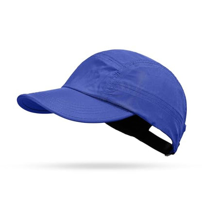 Croogo 5 Panel Running Hat Quick Dry Baseball Cap Sun UV Sports Outdoor Cap - color: Wbbc3-blue