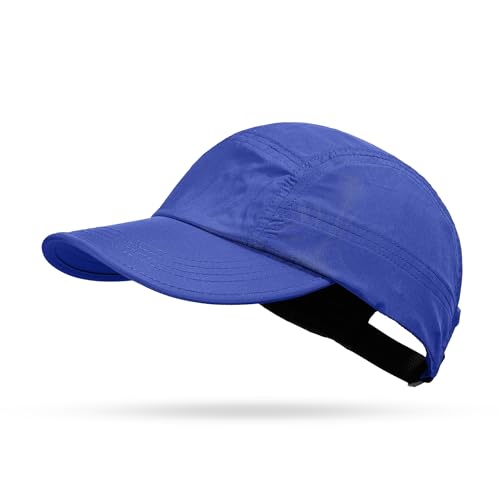 Croogo 5 Panel Running Hat Quick Dry Baseball Cap Sun UV Sports Outdoor Cap - color: Wbbc3-blue