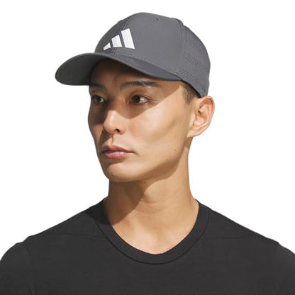 adidas Men's Gameday Stretch Fit Hat - color: Grey Six/White/5, size: Small-Medium