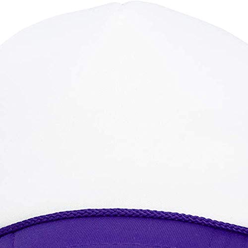 MR.R Sublimation Blanks Polyester Mesh Cap Mesh Hat Two Tone Trucker Summer Mesh Cap with Adjustable Snapback,2pcs per Pack - color: Purple
