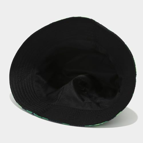 Bucket Hat for Women Men, Cotton Reversible Double Side Wear Sun Hats Beach Fisherman Hat - color: St Patrick's Day