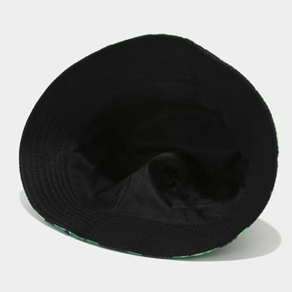 Bucket Hat for Women Men, Cotton Reversible Double Side Wear Sun Hats Beach Fisherman Hat - color: St Patrick's Day