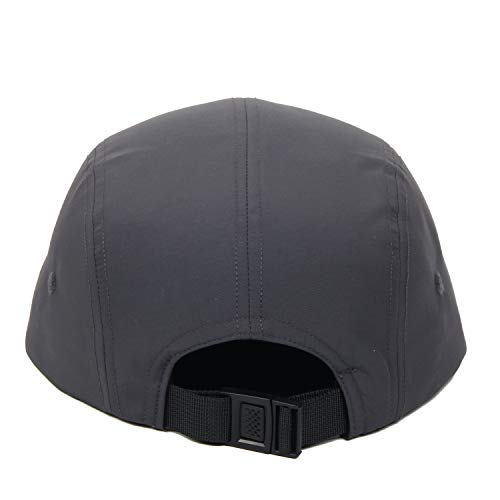 5 Panel Baseball Cap Camp Cap Taslon Short Brim Cap Quick Dry Hat Flat Bill Big Size Large Caps Oversize Running Hat - color: Dk Grey, size: 7 1/2