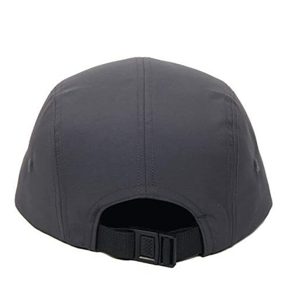 5 Panel Baseball Cap Camp Cap Taslon Short Brim Cap Quick Dry Hat Flat Bill Big Size Large Caps Oversize Running Hat - color: Dk Grey, size: 7 1/4