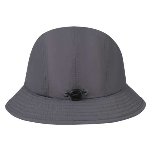 BASSDASH UPF50+ Fishing Bucket Hat for Men Women Lightweight Water Resistant Packable Outdoor Summer Sun Hats FH13 - color: Dark Grey