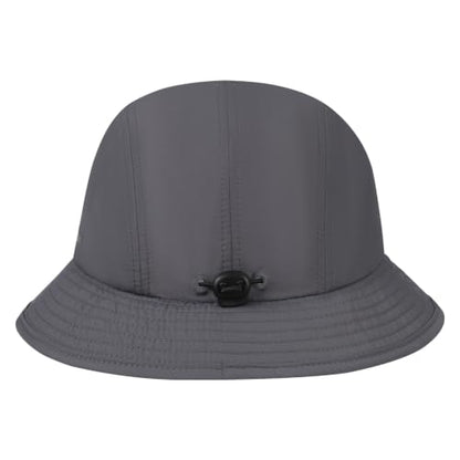 BASSDASH UPF50+ Fishing Bucket Hat for Men Women Lightweight Water Resistant Packable Outdoor Summer Sun Hats FH13 - color: Dark Grey