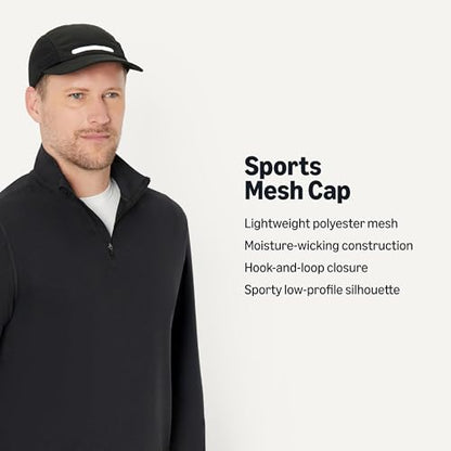 Amazon Essentials Men's Adjustable Moisture-Wicking Sports Mesh Baseball Cap - color: Black