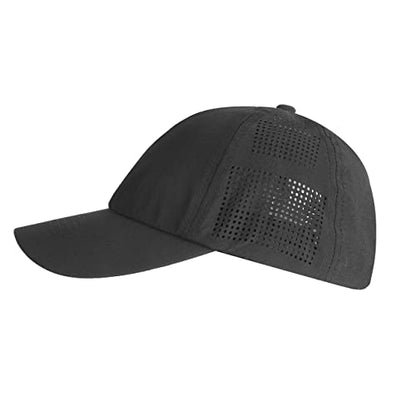 HH HOFNEN Women Quick Drying Baseball Cap Sun Hat Unstructured Golf Hat - color: #1 Black+dark Pink