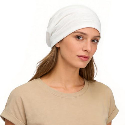 Ruphedy Men Slouchy Beanie Summer Long Oversize Thin Lightweight Skull Cap B011h - color: White, size: One Size