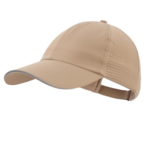 Home Prefer Reflective Water Repellent Quick Dry Airy UPF50+ Sun Hat for Men Women Outdoor Sports Baseball Caps Unisex - color: Dark Khaki