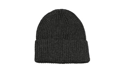 Seamless Beanie Cap, Acrylic Unisex Winter Beanie - color: Anthracite
