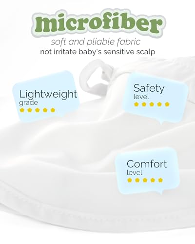 FURTALK Baby Sun Hat with Neck Flap UPF 50+ Toddler Quick Dry Swim Hat - color: White, size: 6-24 Months