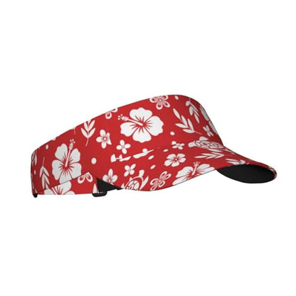 Stylish Visor Cap, Adjustable Lightweight Sun Hat for Men Women Teens - Sports, Beach, Golf, Tennis - color: Hibiscus Pattern With Turtle Pattern 1