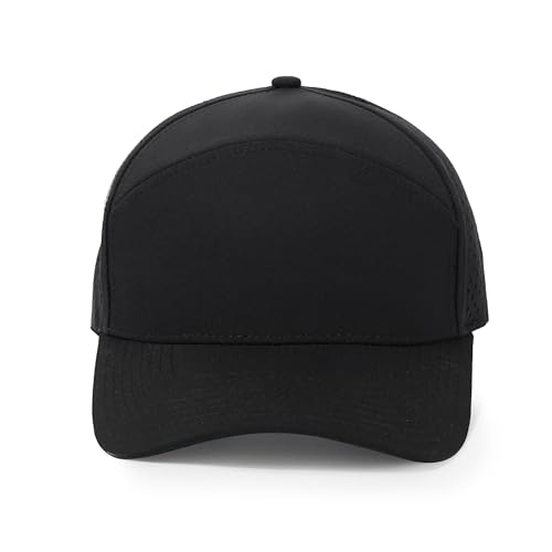 HH HOFNEN Quick Dry Baseball Cap Snapback Golf Trucker Hat for Man Women - color: 4-black 4