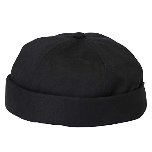 WITHMOONS Watch Cap Beanie Cotton Docker Brimless Harbour Hat VZ50060 - color: Black, size: One Size