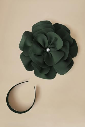 BABEYOND Fascinators Hats for Women Layered Flower Tea Party Derby Hats - color: Dark Green