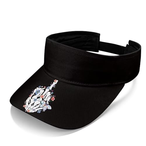 Cool Styles Sun Visor Hats 21.65~23.62 inches Adjustable Open-Top caps Quick-Dry Visor Cap - color: Fingers