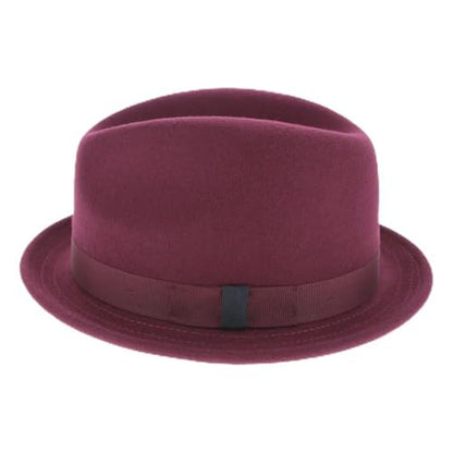 Hats in the Belfry Paine Stingy Brim Fedora - color: Burgundy, size: Small