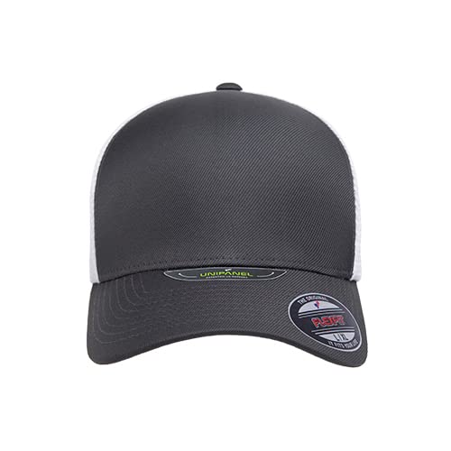 Flexfit Melange Unipanel Trucker Cap - color: Charcoal/White, size: Large-X-Large