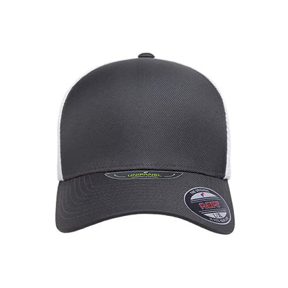 Flexfit Melange Unipanel Trucker Cap - color: Charcoal/White, size: Large-X-Large