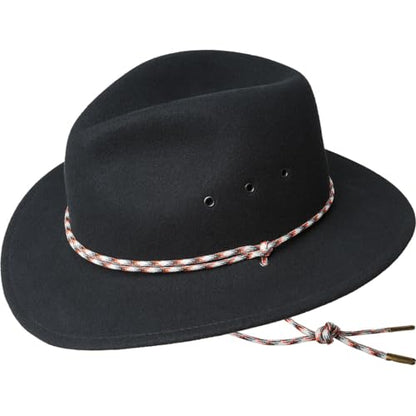 Bailey Western Three Litefelt Outback Hat - Mole/XL - color: Black, size: Medium
