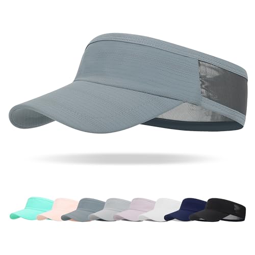 HH HOFNEN Sports Sun Visor Unisex Cooling Cap Lightweight Stretchy Packable - color: #1 Darkgray
