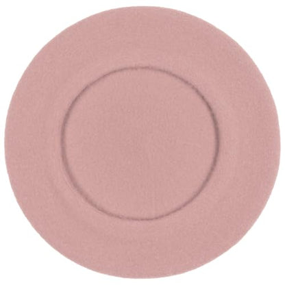 Women's Beret Cashmere Wool French Hat Made in EU Women Autumn Winter - color: Rose, size: 6 7/8