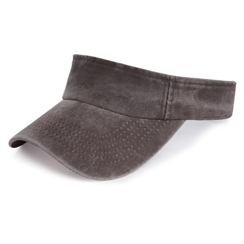 Marrywindix 1 Piece of Sport Wear Athletic Visor Sun Sports Visor Hat Visor Adjustable Cap for Women and Men - color: Brown